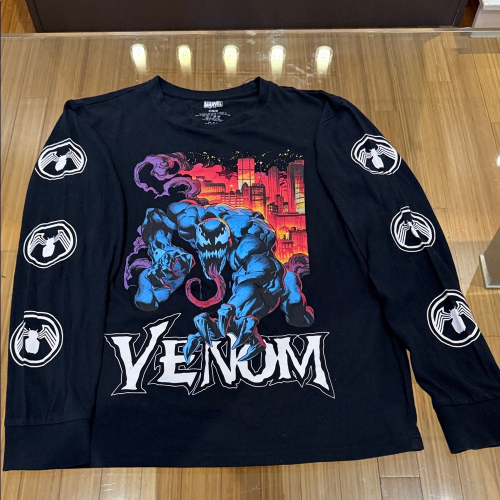 Marvel Venom Black and Blue Long Sleeve Tee medium